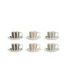 Conjunto de 6 Tazas de Café de Porcelana Elegante