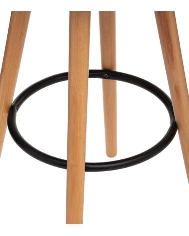Taburete Alto Maxon de Plástico y Madera