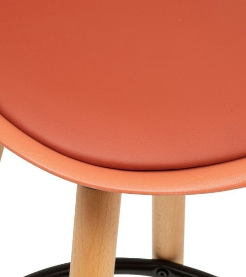 Taburete Alto Maxon de Plástico y Madera