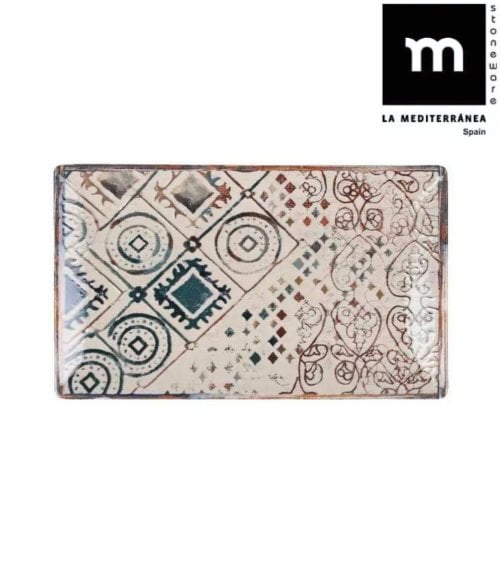 Fuente Rectángular de Porcelana Grecia