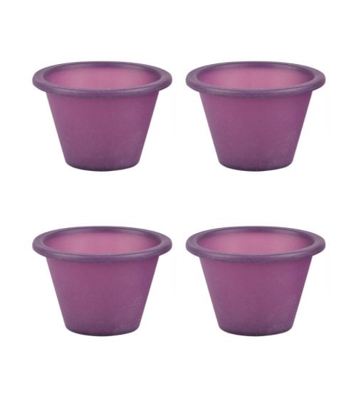 Set de 4 Moldes de Flan de Silicona Violett