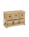 Mueble Auxiliar Country con 3 Cajones y 3 Cestas