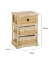 Mueble Auxiliar Country con 1 Cajon y 2 Cestas