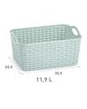 Cesta con Asas Rattan de Plástico