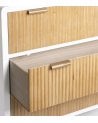 Cómoda de 3 Cajones de Madera en Color Blanco y Natural Charley