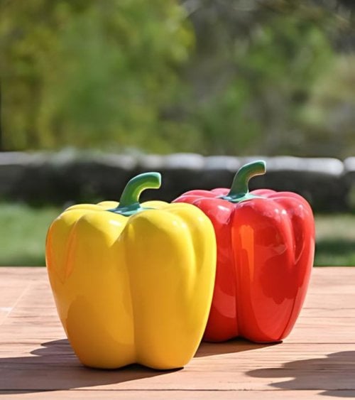 Figura de Pimiento Decorativo de Gres