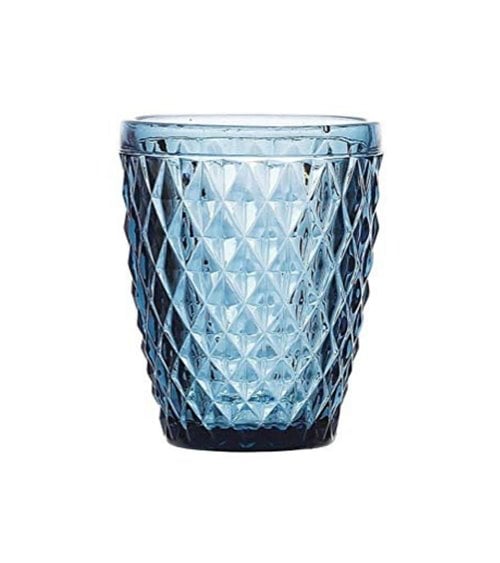 Set 6 Vasos de Cristal Tallado Sidari Azul