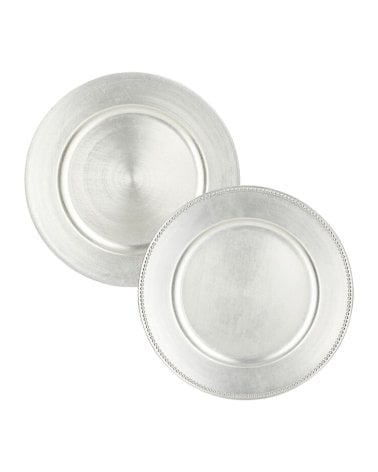 Bajo Plato Metalizado para Mesa Navideña