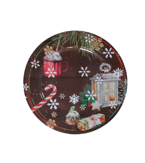 Bajo Plato de Navidad de Plástico