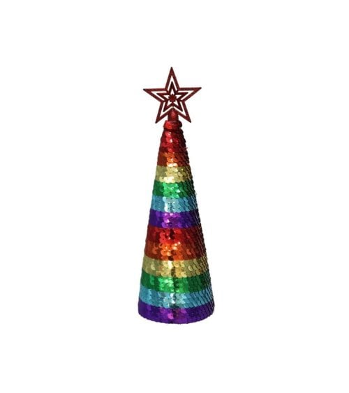 Mini Árbol de Navidad Cono Multicolor