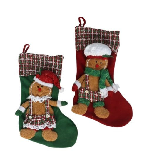 Calcetin Navideño de Muñeco de Jengibre