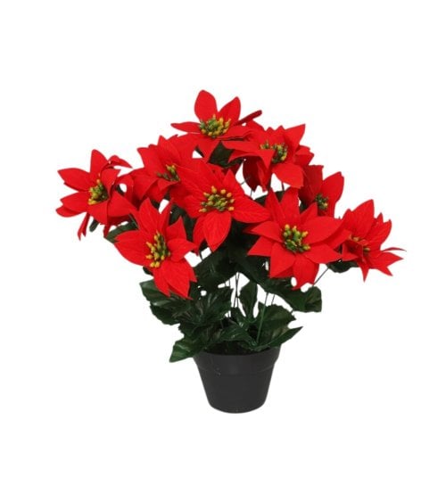Flor Navideña Poinsettia Decorativa