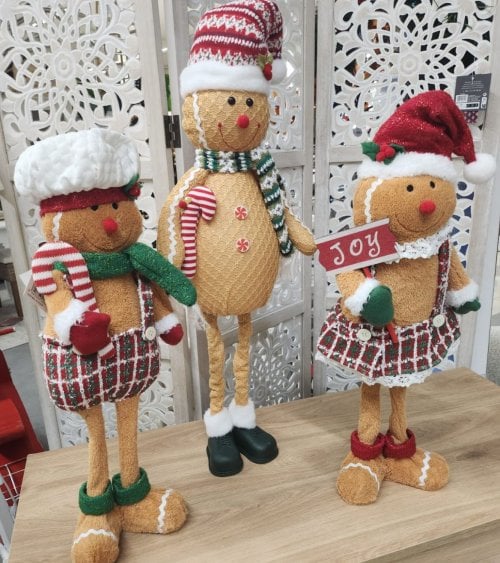 Muñeco de Jengibre de Pie para Decoración Navideña