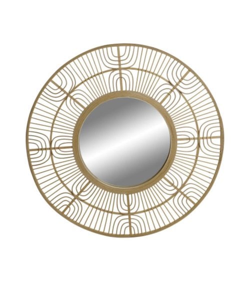 Espejo Cicular de Bambú para Decoración de Pared