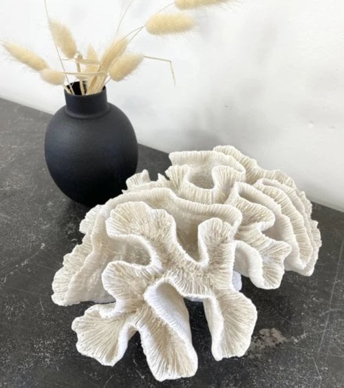 Figura Decorativa de Coral Bajo de Resina