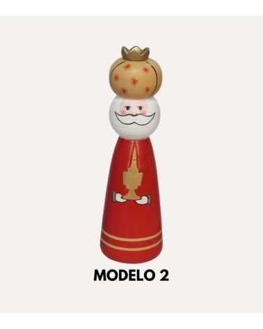 Figura de Rey Mago de Madera