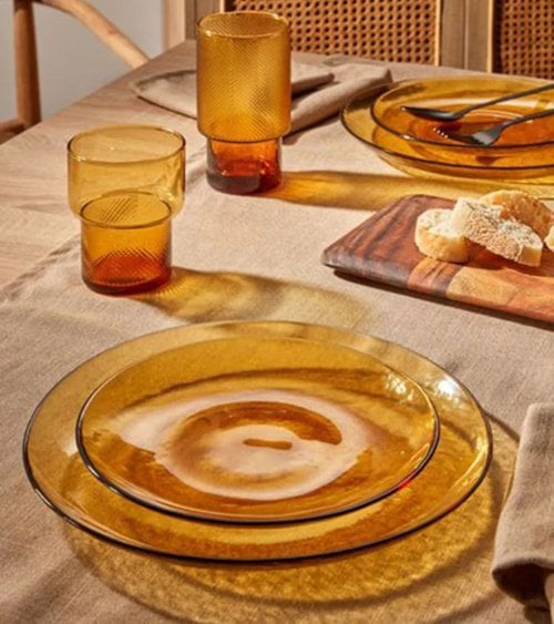 Plato de Postre Ambar Lys de Duralex