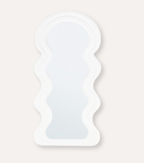 Espejo Creamy Vertical con Curvas
