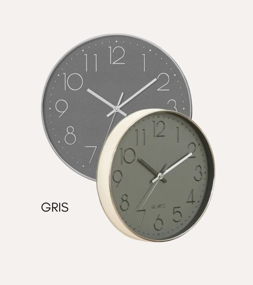 Reloj de Pared Laurie Plateado