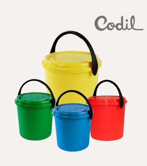 Cubo con Tapa y Asa Ideal para Juguetes