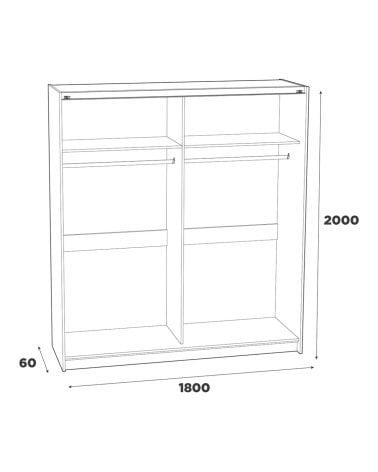 Armario Block con 2 Puertas Correderas