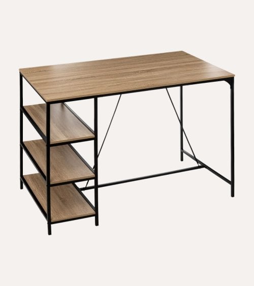 Mesa Alta de Bar Aliaj de Acero con 3 Estantes