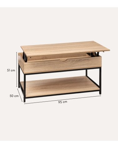 Mesa Elevable Aliaj de Acero con Cajón