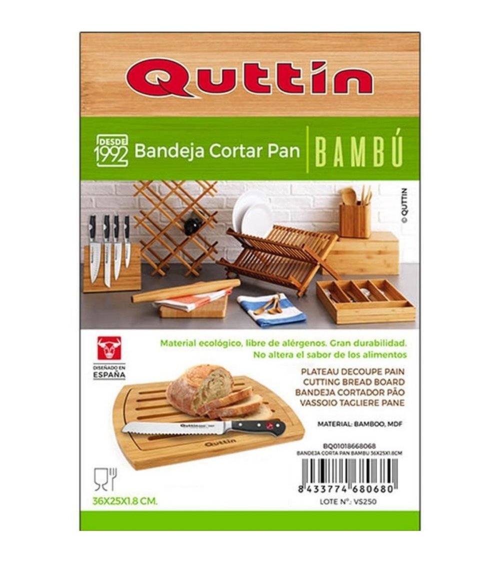 GiftRetail MO2225 - SANDWICH Tabla de bambú para cortar pan