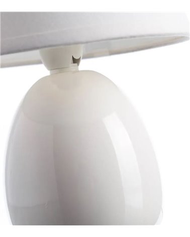 Lámpara de Mesa con Pie Ovalado de Cerámica