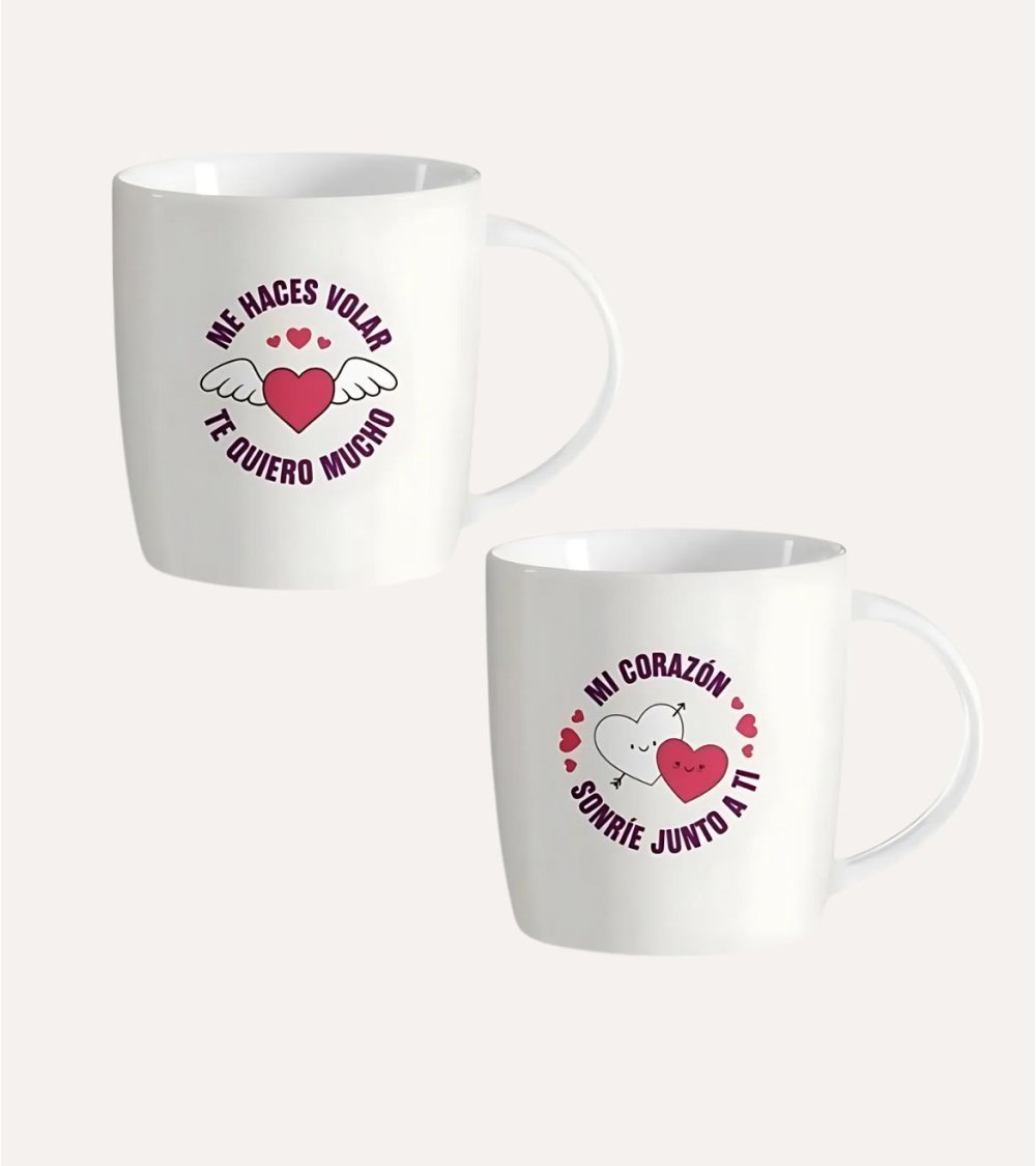 Taza Mug de Ceramica con Frases de Corazón