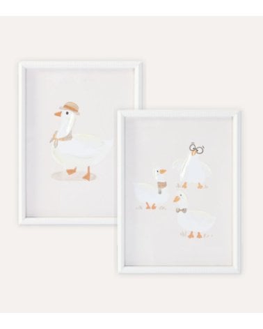 Cuadro Infantil de Patitos con Cristal