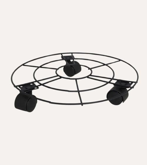 Soporte para Macetas de Metal con Ruedas