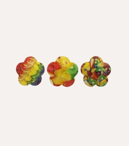 Bol de Flor de Frutas de Cristal
