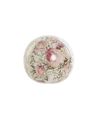 Bola Decorativa de Loza con estampado Floral