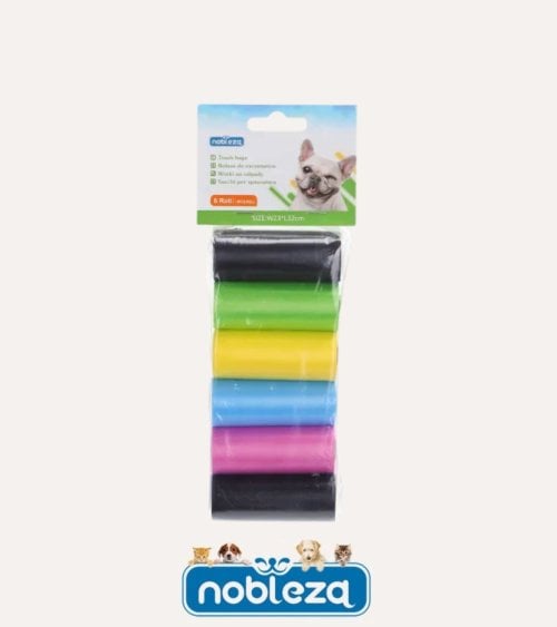 Set de 6 Rollos de Bolsas de Basura para Perros