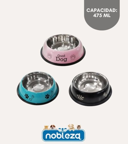 Bebedero para Mascotas de Acero Inoxidable