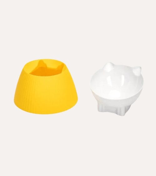 Comedor Elevado para Gatos de Plástico