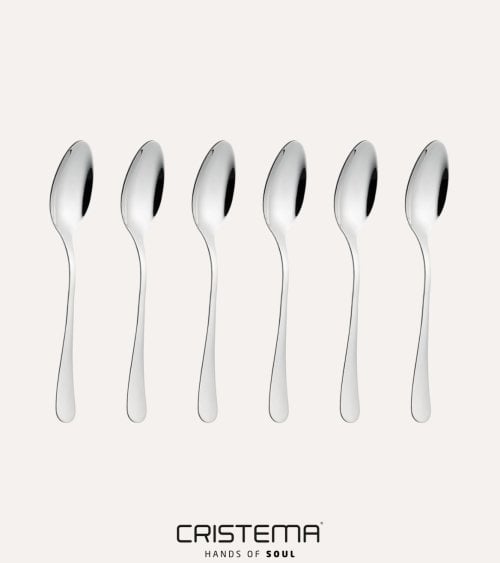 Set de 6 Cucharas de Té María de Acero Inox 18/10