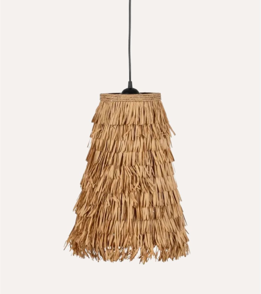 Lámpara Colgante Island Larga de Fibra Natural Lámpara Colgante Island Larga de Fibra Natural
