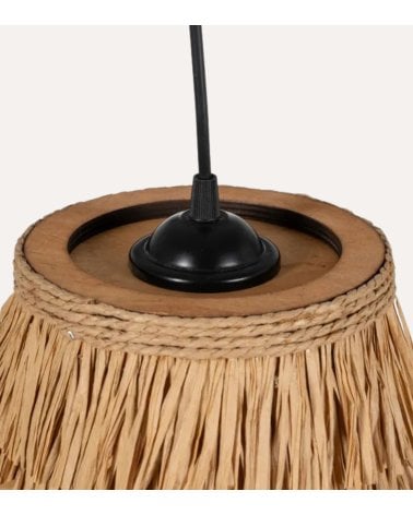 Lámpara Colgante Island Larga de Fibra Natural