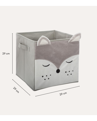 Cesta Plegable de Zorro Infantil de Terciopelo