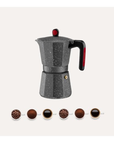 Cafetera Italiana Induction Rock de Aluminio