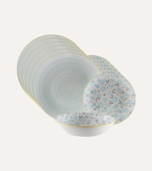 Vajilla de 18 Piezas Breeze de Porcelana