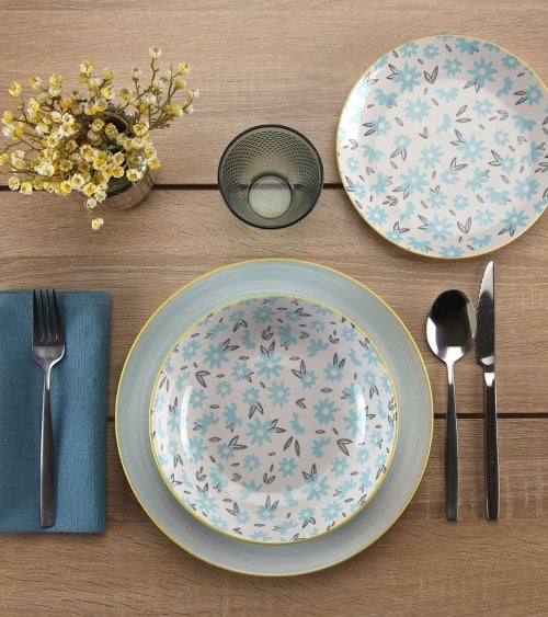 Vajilla de 18 Piezas Breeze de Porcelana
