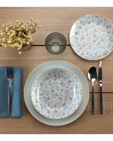 Vajilla de 18 Piezas Breeze de Porcelana