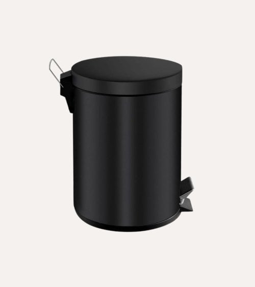 Cubo de Basura Redondo con Pedal de Metal