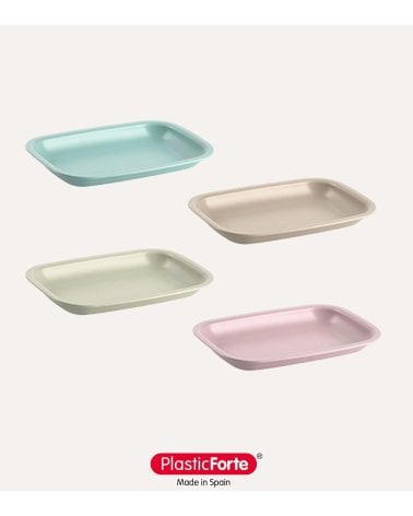 Bandeja Rectangular Gourmet de Plástico
