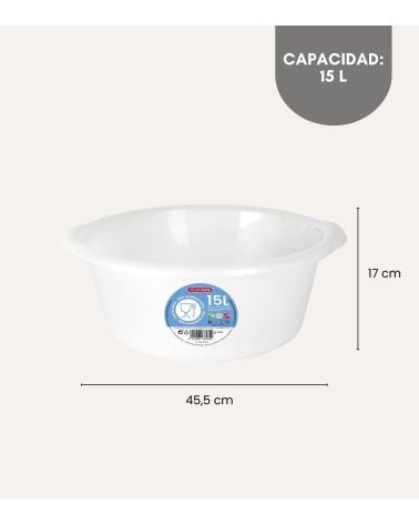 Barreño Redondo para Alimentación de Plástico