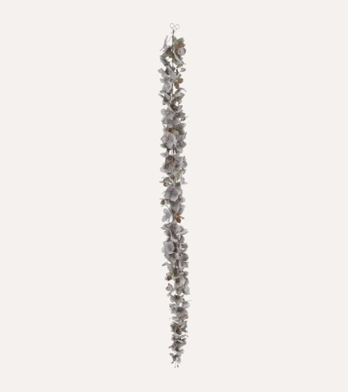 Guirnalda de Flores Grises de PVC