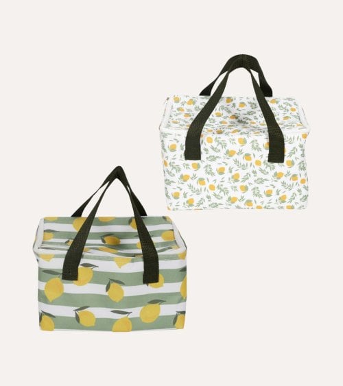 Bolsa de Almuerzo Térmica Estampado Limones de Poliéster